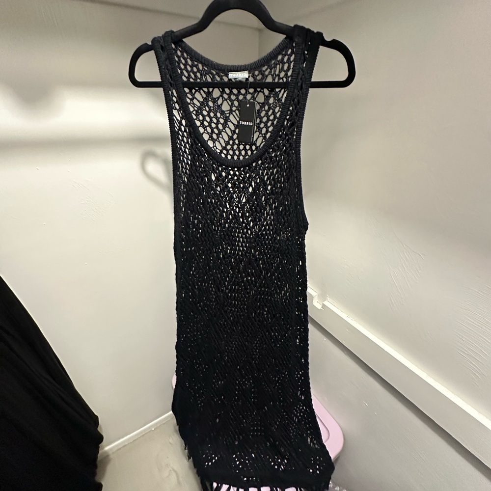 Crochet Fringe Cover-Up Dress - Picture 4 of 5